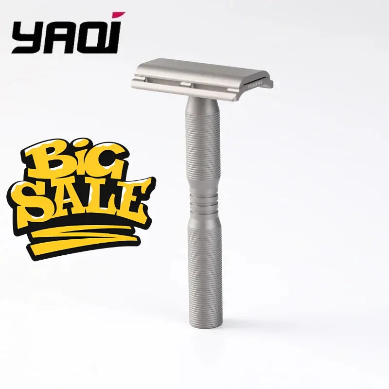 YAQI Ghost Titanium Safety Razor – Lightweight Men's Shaver