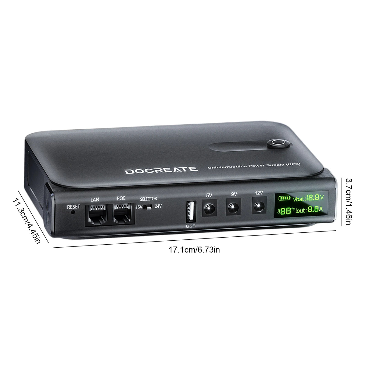 Mini DC UPS Uninterruptible Power Supply 5V 9V 12V | VIBE