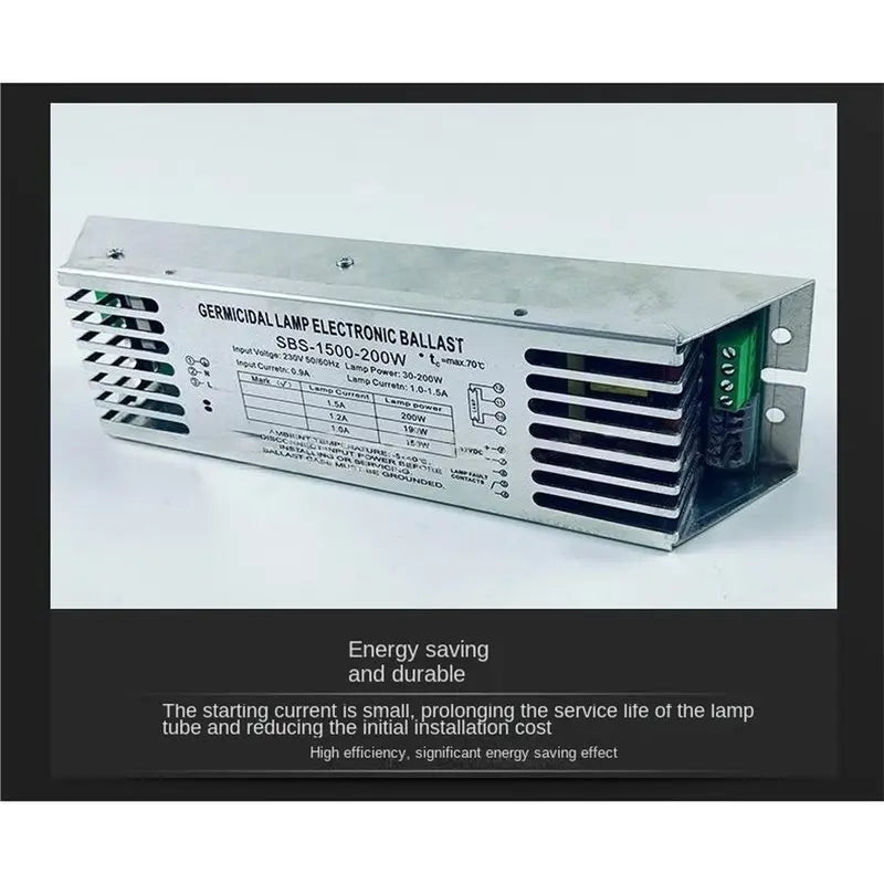 VIBE SBS-1500 200W Electronic UV Ballast for T5 T6 UVC Lamps