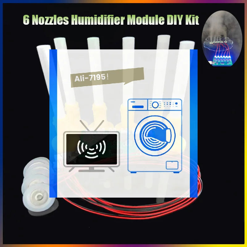 Ultrasonic Nebulizer DIY Kit 6-Nozzle Mist Driver Board Type-C