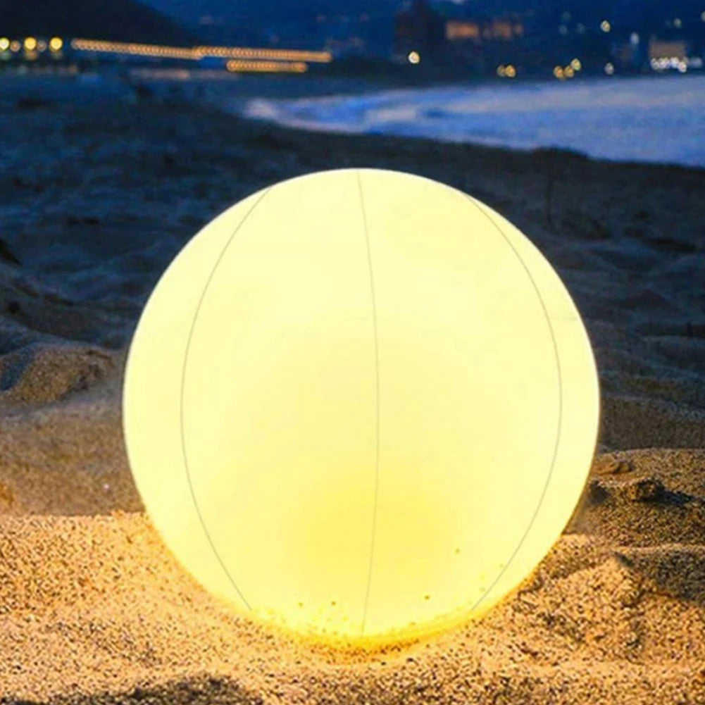 LED Glowing Inflatable Beach Ball – 16-Color Remote Control