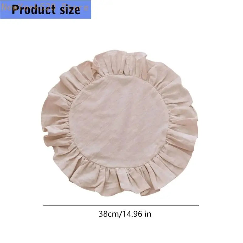 Ruffled Round Table Placemats Scalloped Edge – 2/4 Pack