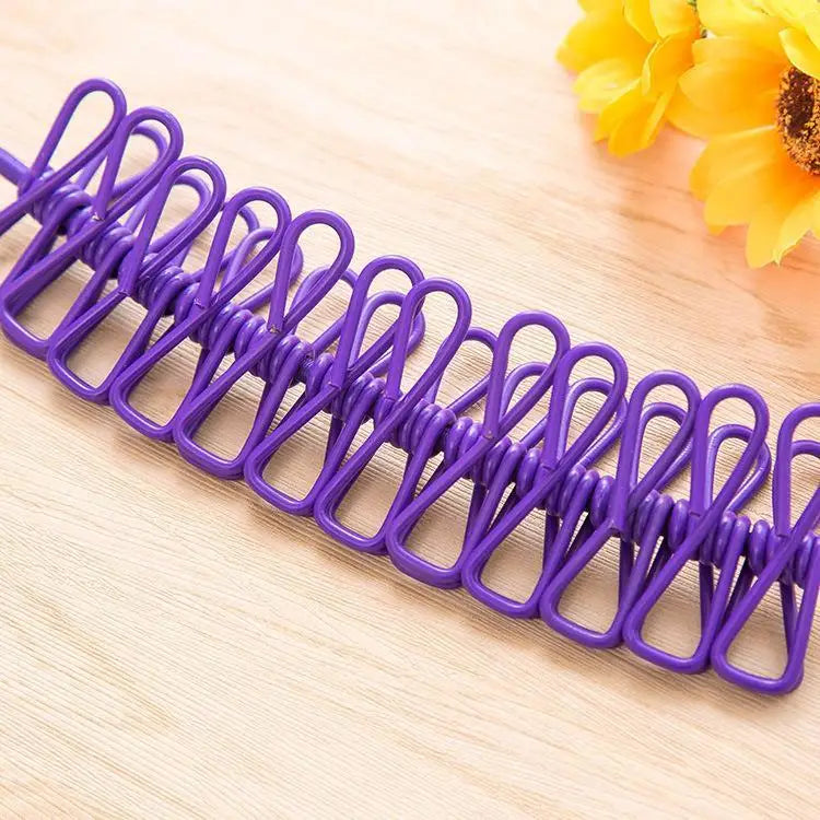 Portable Elastic Clothesline 12 Clips – Travel & Camping