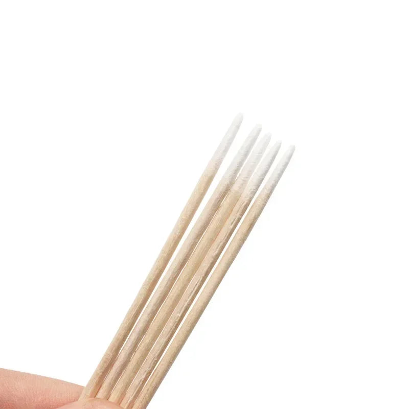 Wooden Cotton Swab Nail Art Corrector Sticks 100–500 Pcs