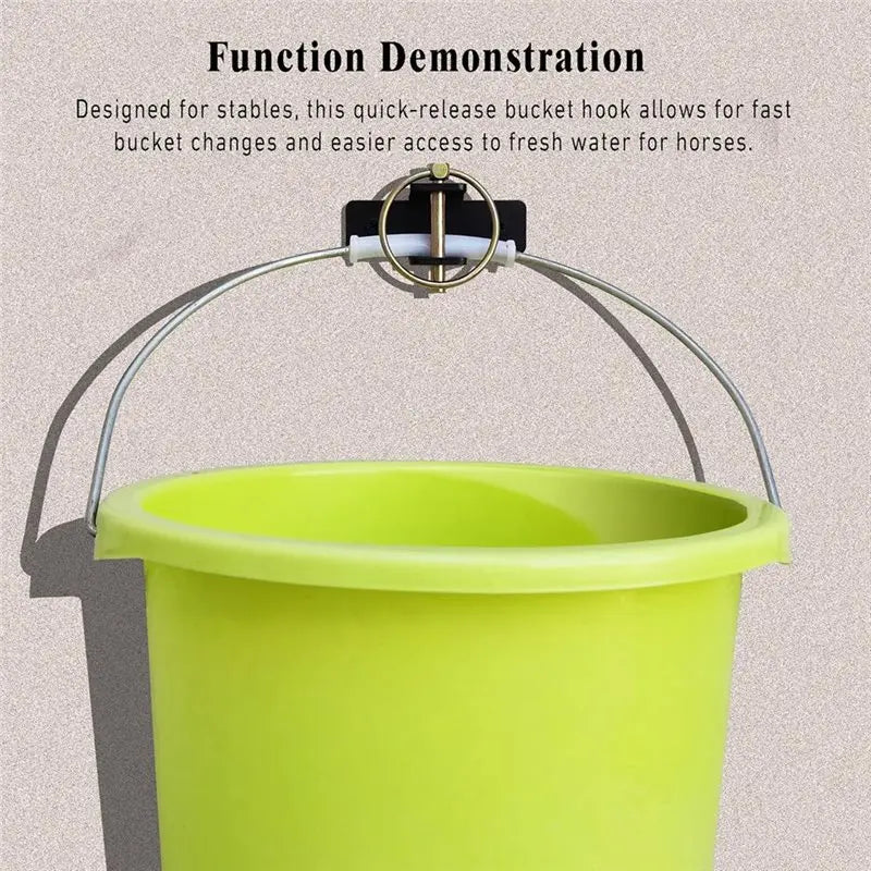 Quick-Release Wall-Mount Bucket Hooks Heavy-Duty Steel 4-Pack