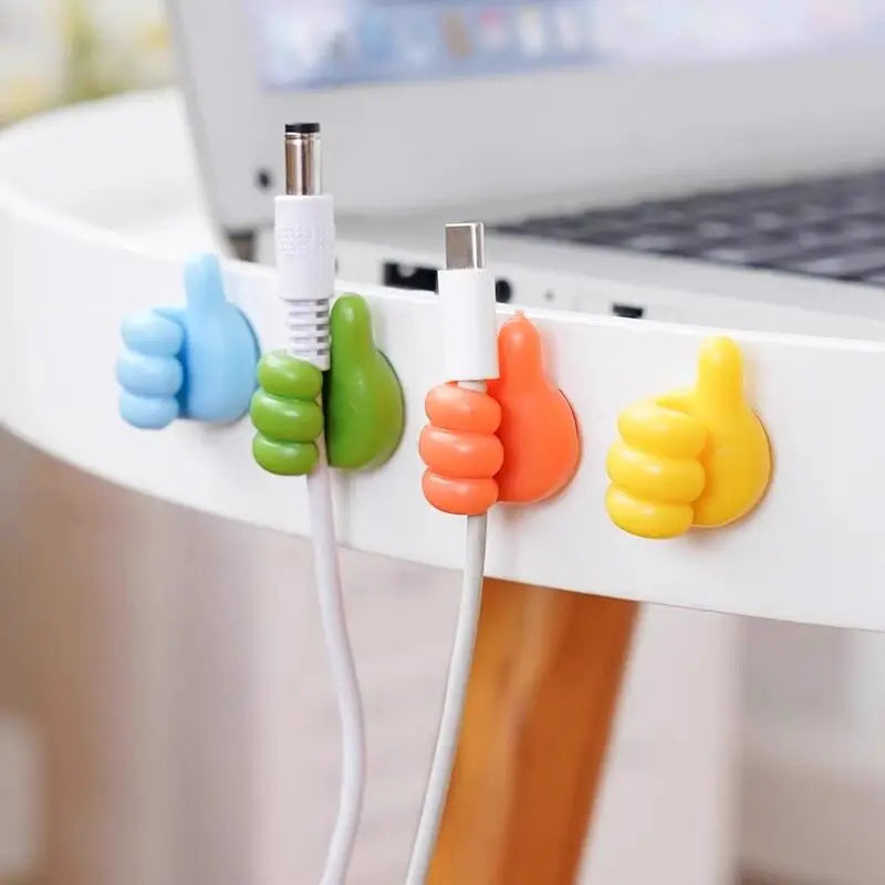 Thumb Silicone Cable Organizer – Self-Adhesive Wire Holder