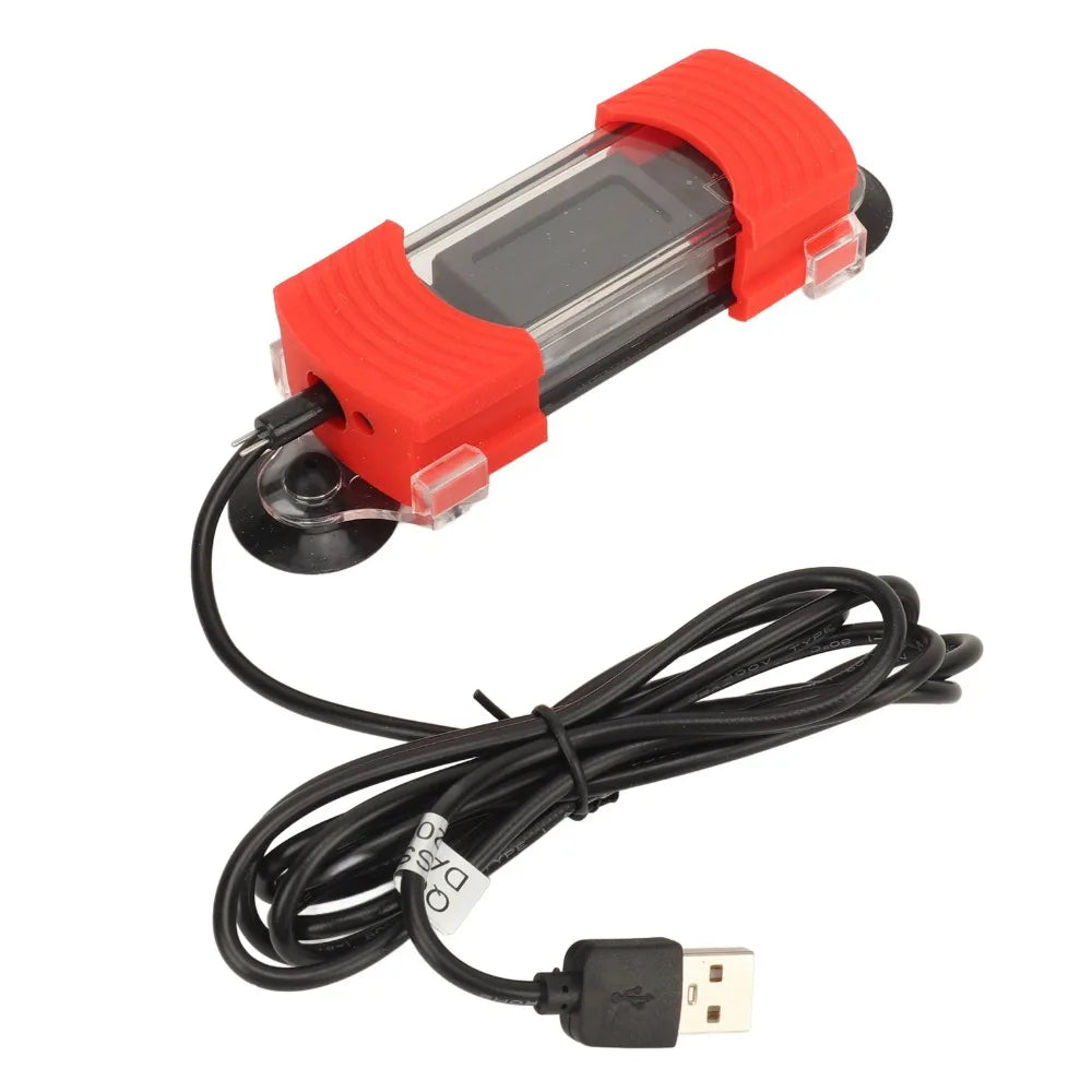 USB Aquarium Digital Thermometer – HD LCD, Waterproof Probe