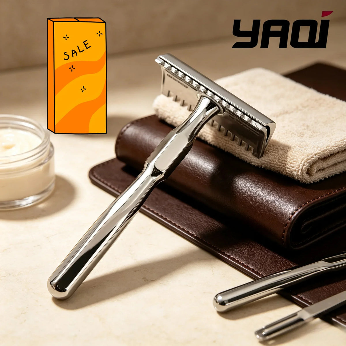 Yaqi Pagoda Mirabilis Stainless Steel Safety Razor for Men