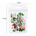 100Pcs 3D Snowman Elk Nail Art Charms DIY Craft Accessories