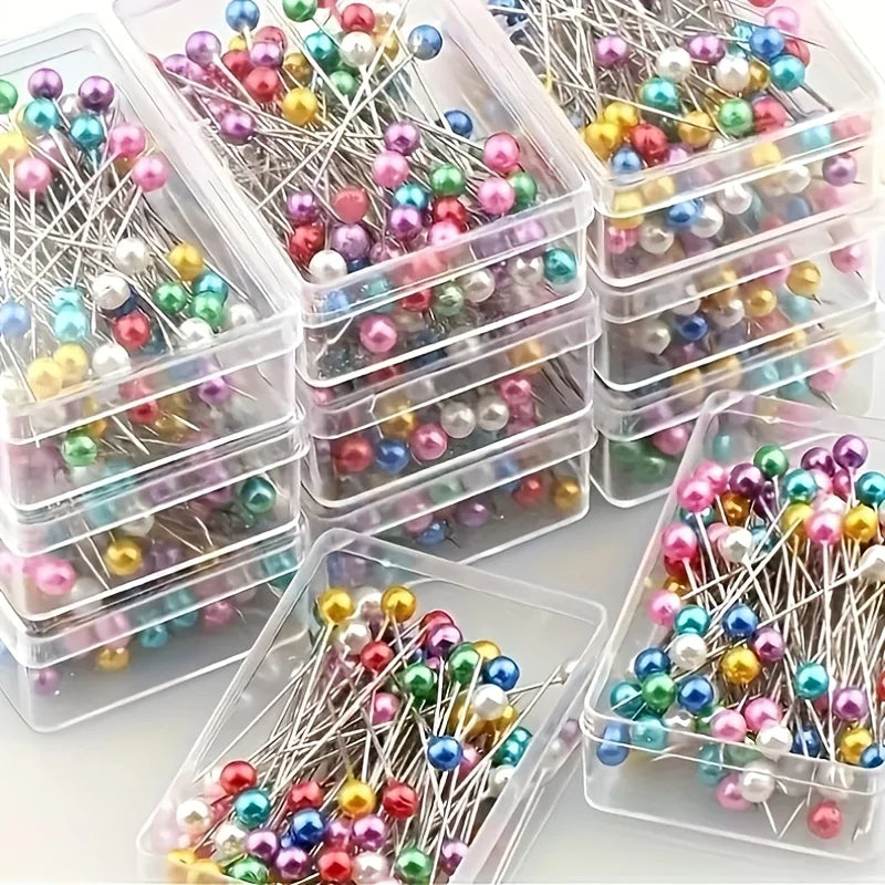 98pcs Mixed Color Metallic Large Head Sewing Pins Set