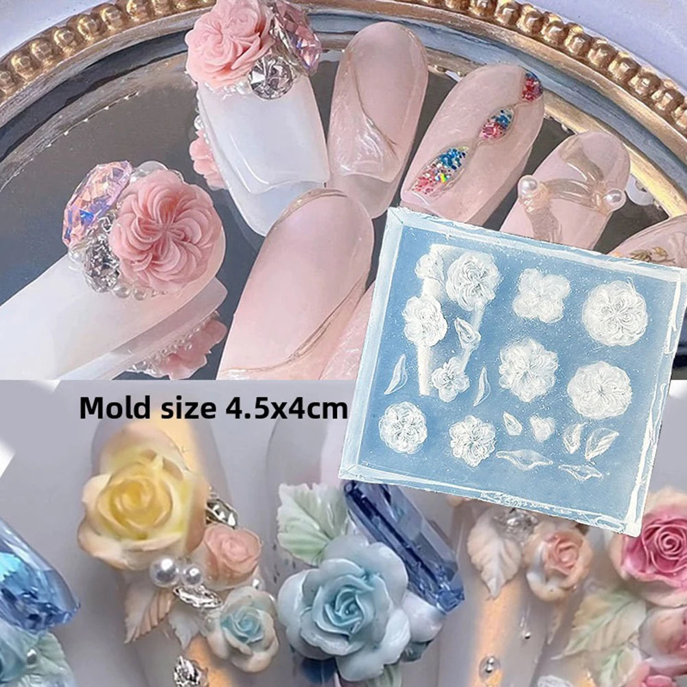 3D Seashell Flower Nail Art Silicone Mold – UV Resin & Gel