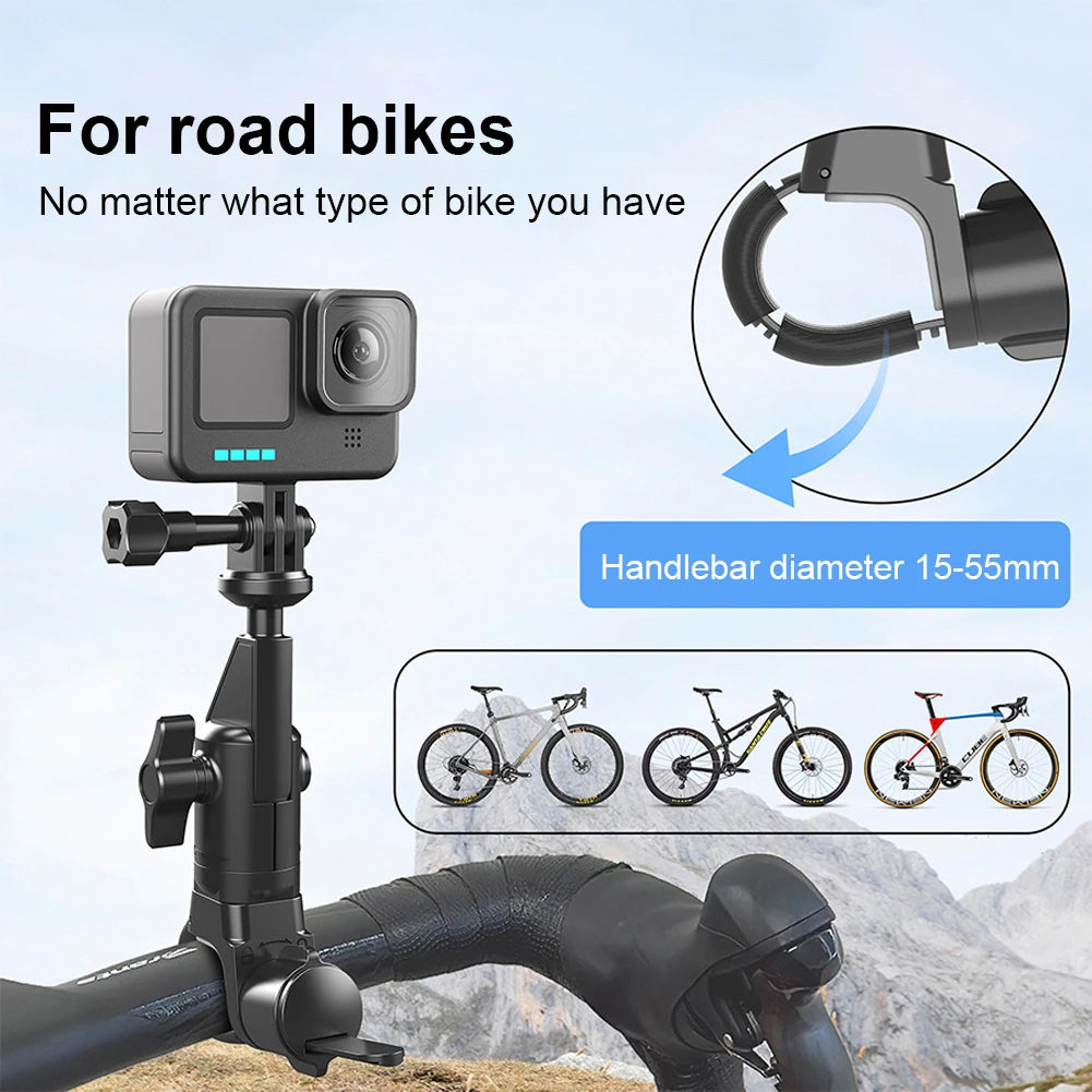 360° Rotating Bike Camera Mount for GoPro, Insta360 & DJI