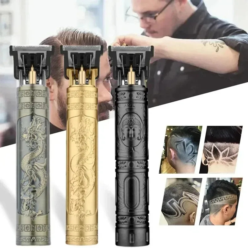 Vintage T9 Rechargeable Hair Clipper & Beard Trimmer for Men