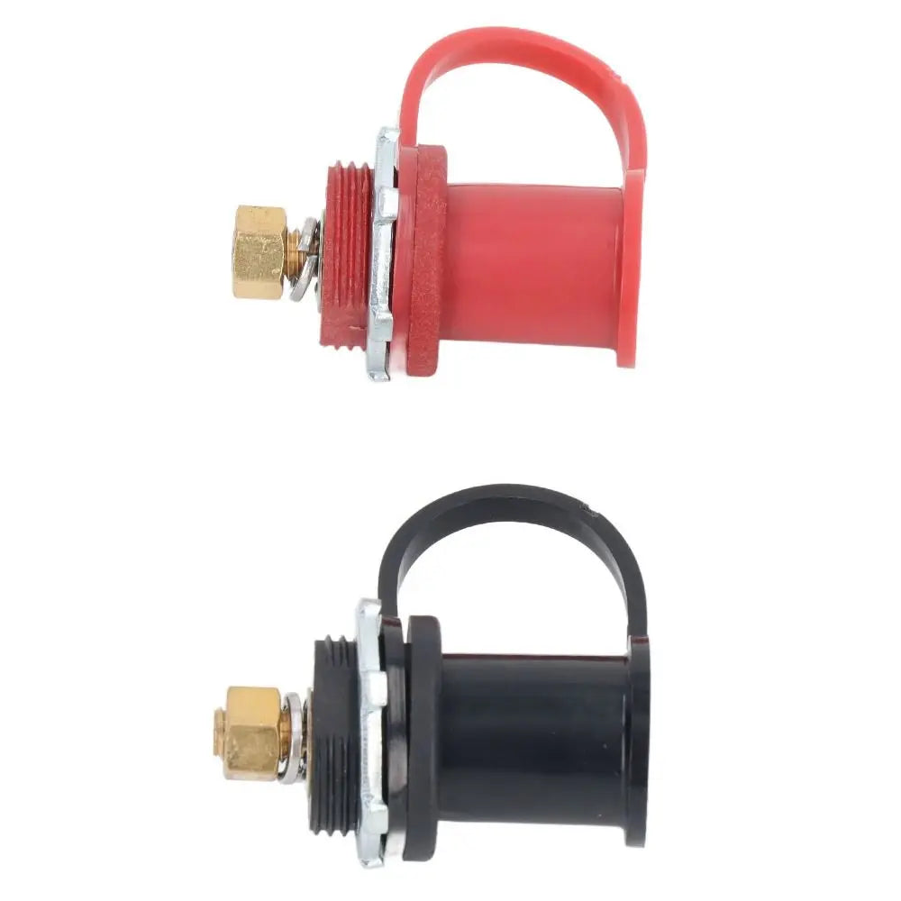2PCS Brass Marine Battery Charger Posts 250A – Black & Red