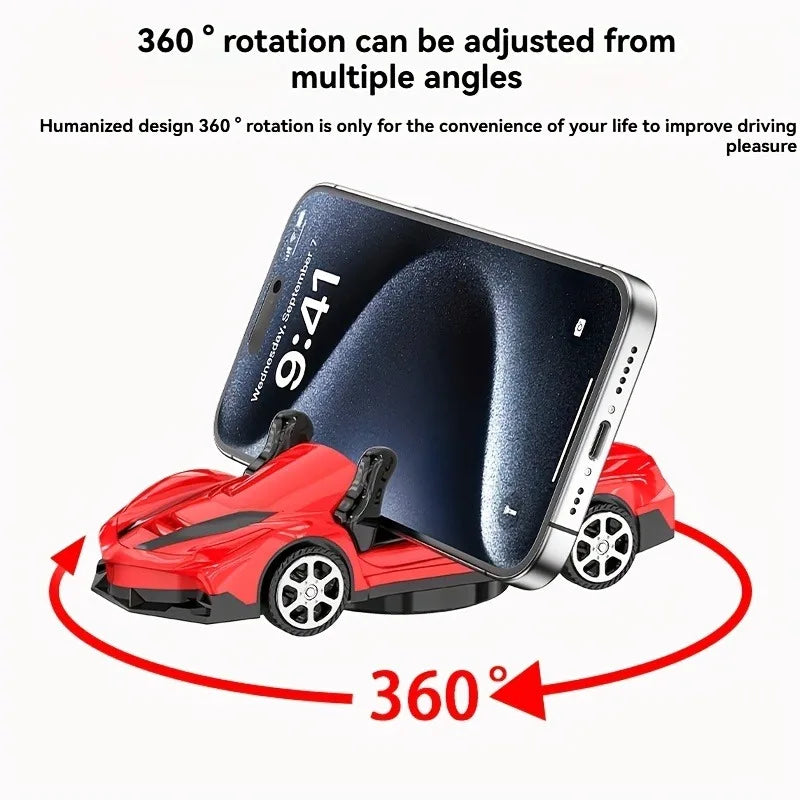 Sports Car Model Dashboard Rotating Phone Holder | Red & Black