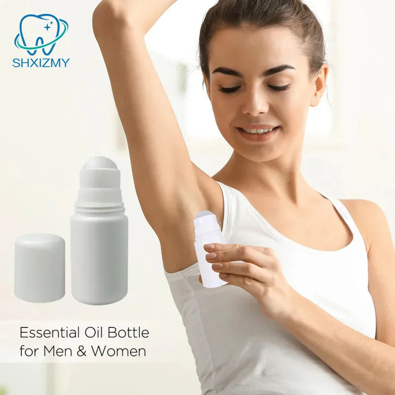 Refillable Roll-On Bottles 30–100ml | Leak-Proof HDPE