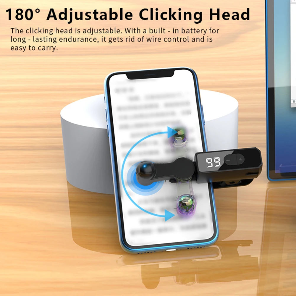Automatic Phone Screen Clicker – 108 Speeds, LED, Wireless