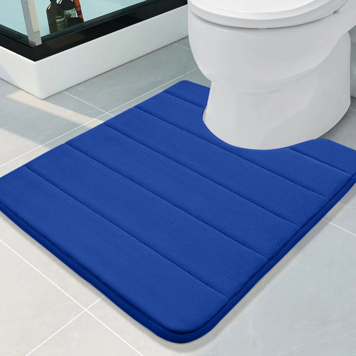 U-Shape Memory Foam Bath Mat 50x60CM – Non-Slip Toilet Rug