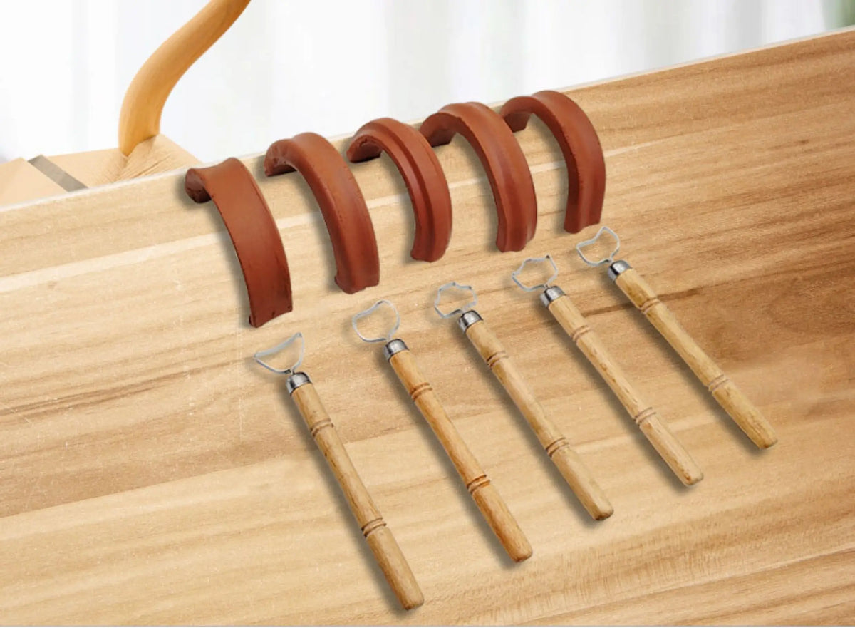 Pottery Carving Tools Set – Wood Handle Metal Sculpture Scrapers