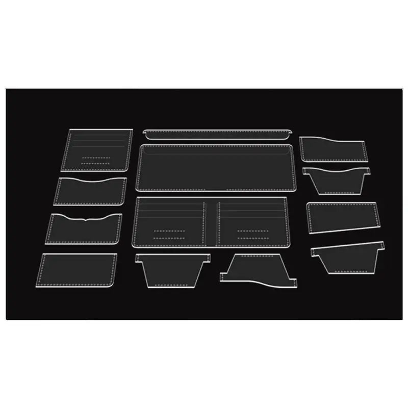 DIY Acrylic Leather Wallet Template Stencils Kit – 13 Piece