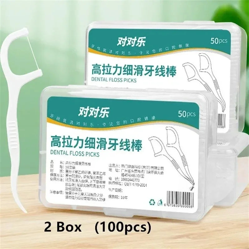 VIBE Dental Floss Picks High-Strength Disposable – 2/3/5 Boxes