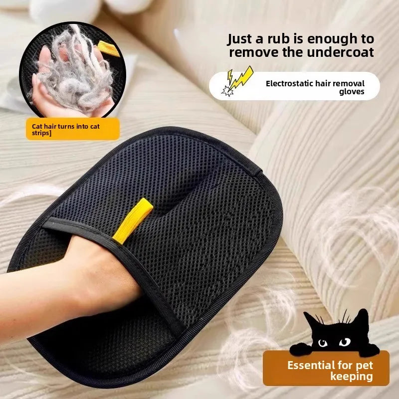 Double-Sided Pet Grooming Gloves – Dog & Cat Hair Remover