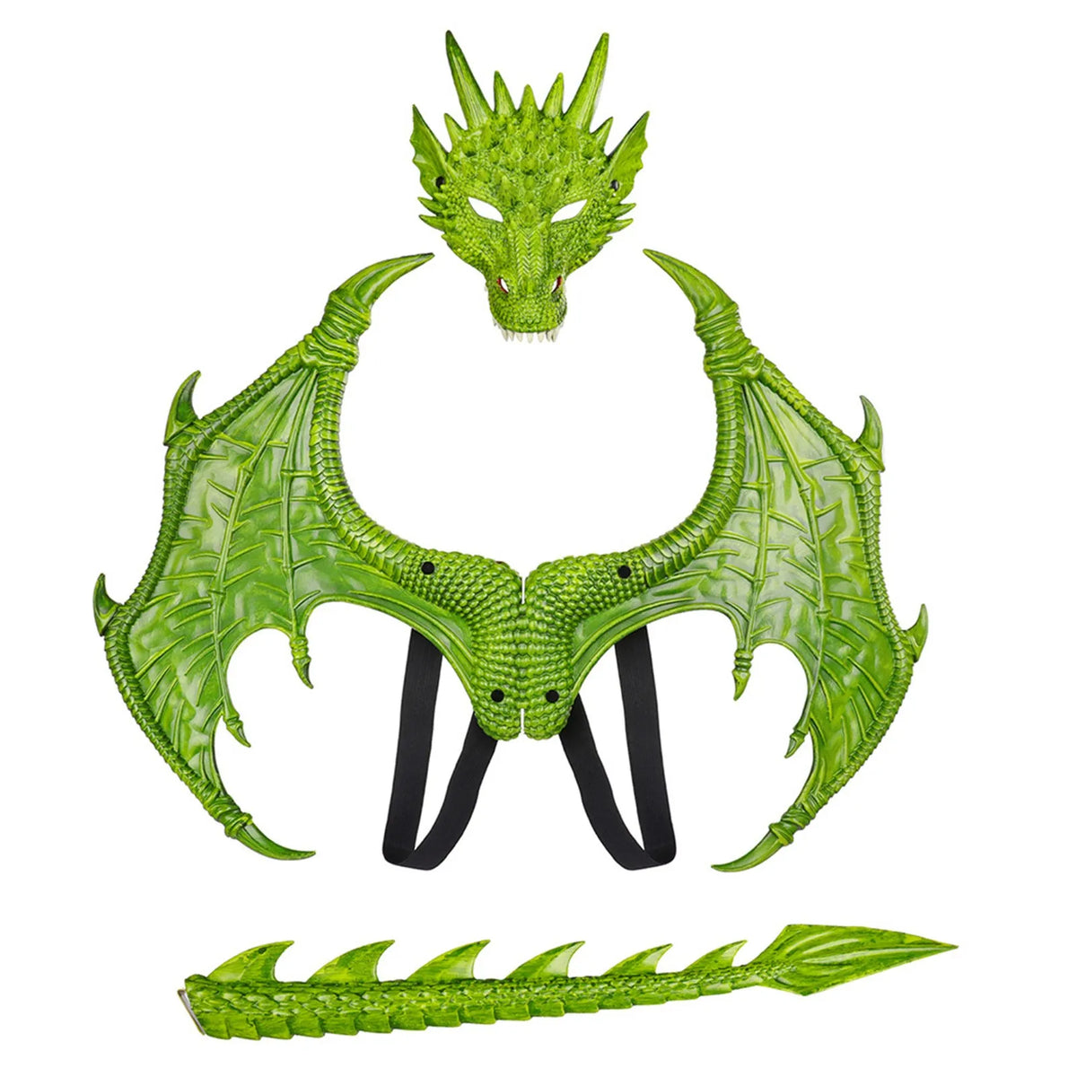 Dragon Costume Set – Mask, Wings & Tail for Kids & Adults