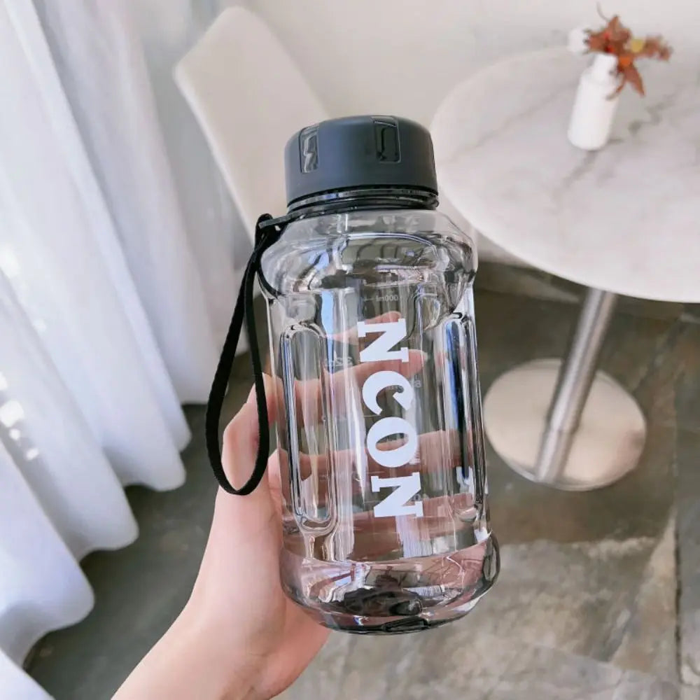 Portable Clear Water Bottle Leakproof 850–1300ml Large Capacity