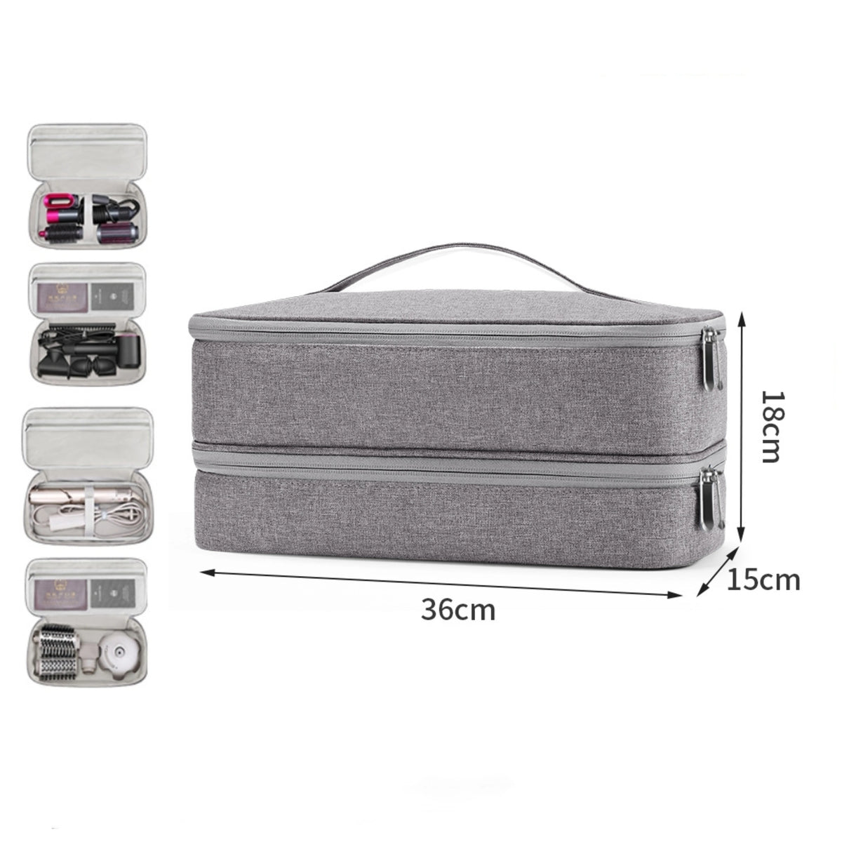 Double-Layer Travel Case for Dyson Airwrap & Shark Flexstyle