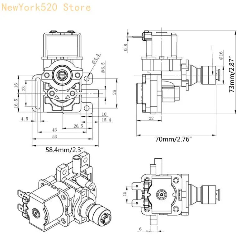 1/4" Quick-Connect Water Pressure Reducing Valve 220V/DC12V