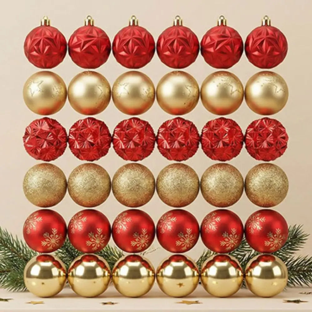 36PCS Christmas Ball Ornaments Set – Hanging Xmas Tree Decor