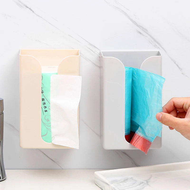 Wall-Mounted Punch-Free Tissue Box & Wet Wipes Dispenser