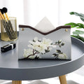 KindFuny Chinese Style PU Leather Tissue Box Holder