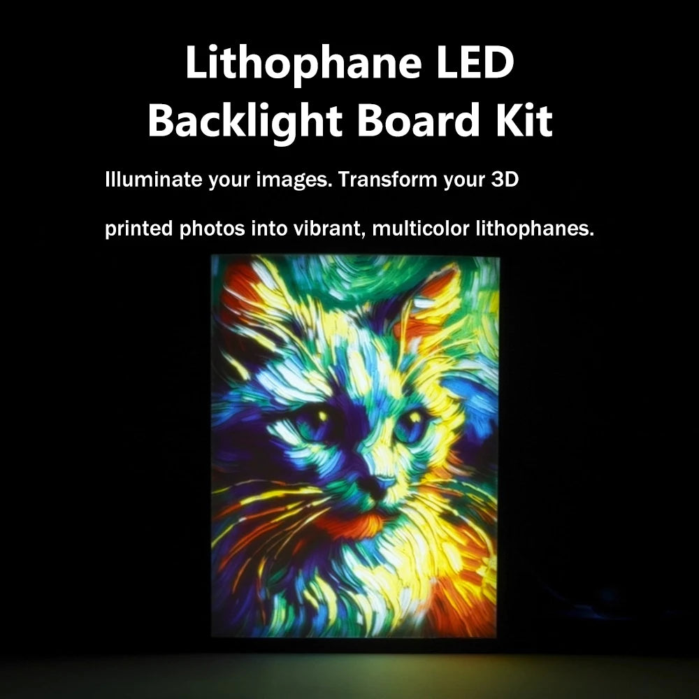 CMYK LED Backlight Panel for Bambu Lab 3D Lithophanes