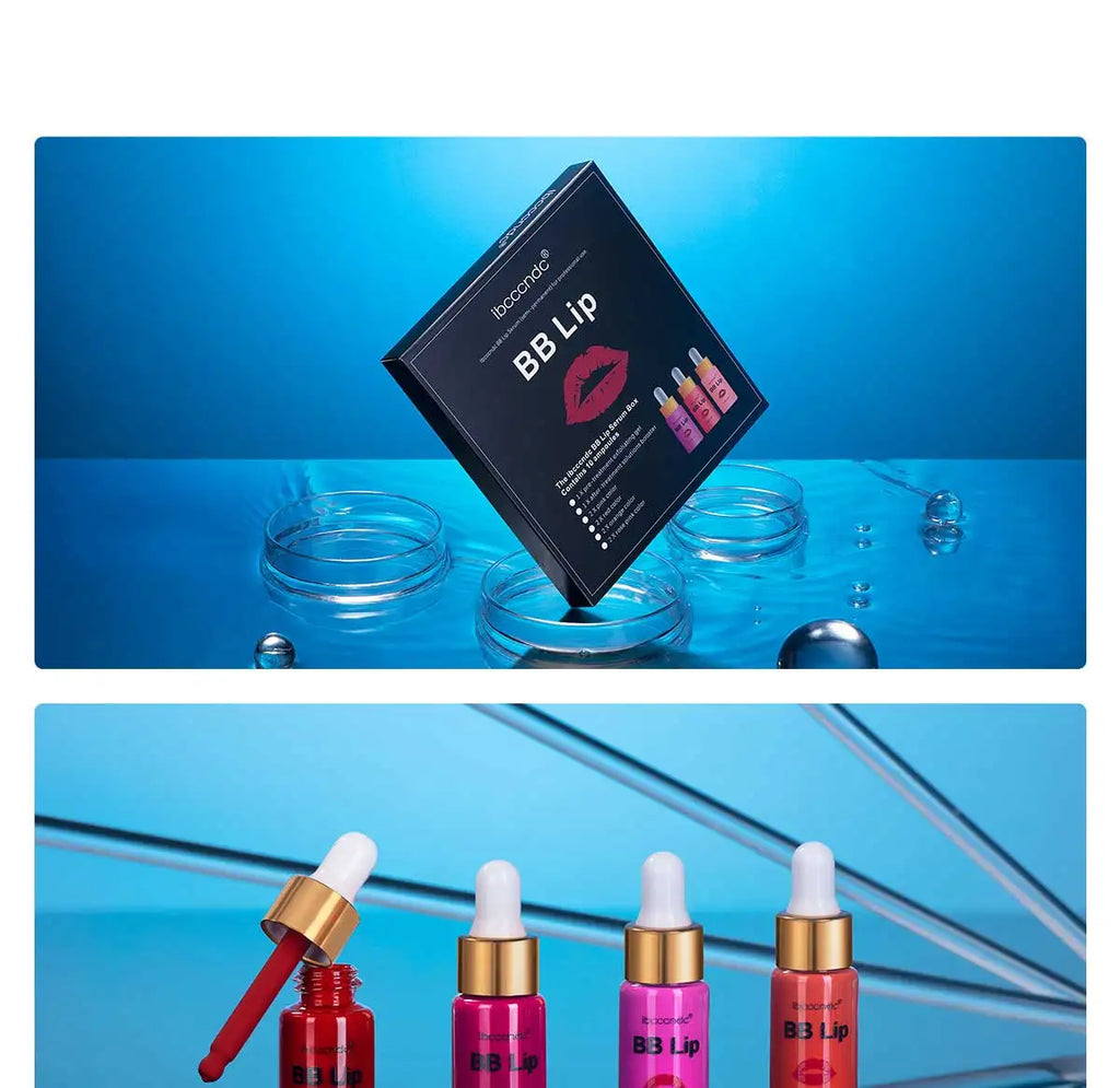 BB Lips Ampoule Serum Set – Semi-Permanent Tinted Lip Gloss Kit