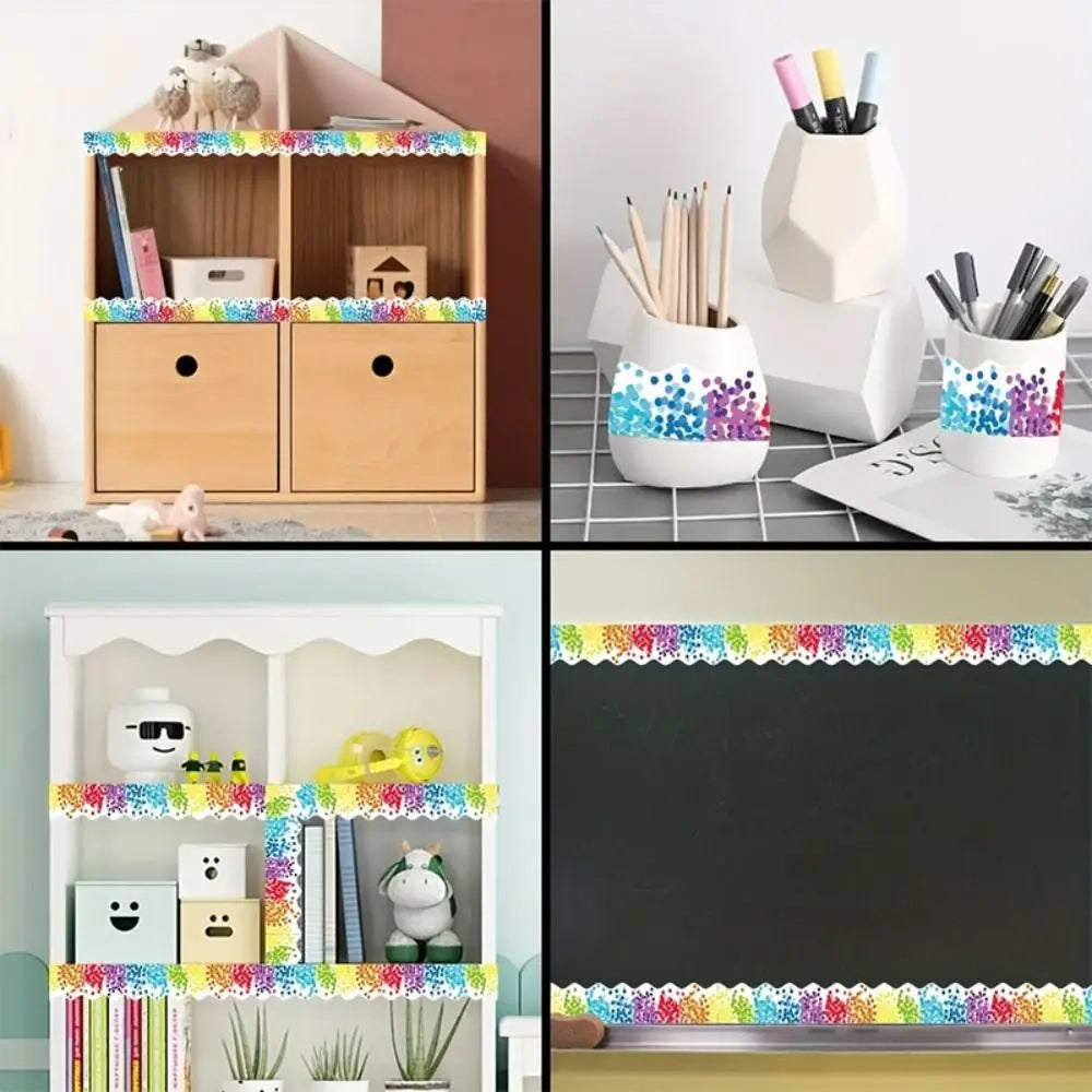 Wavy Edge Border Stickers – Bulletin Board & Wall Décor Roll