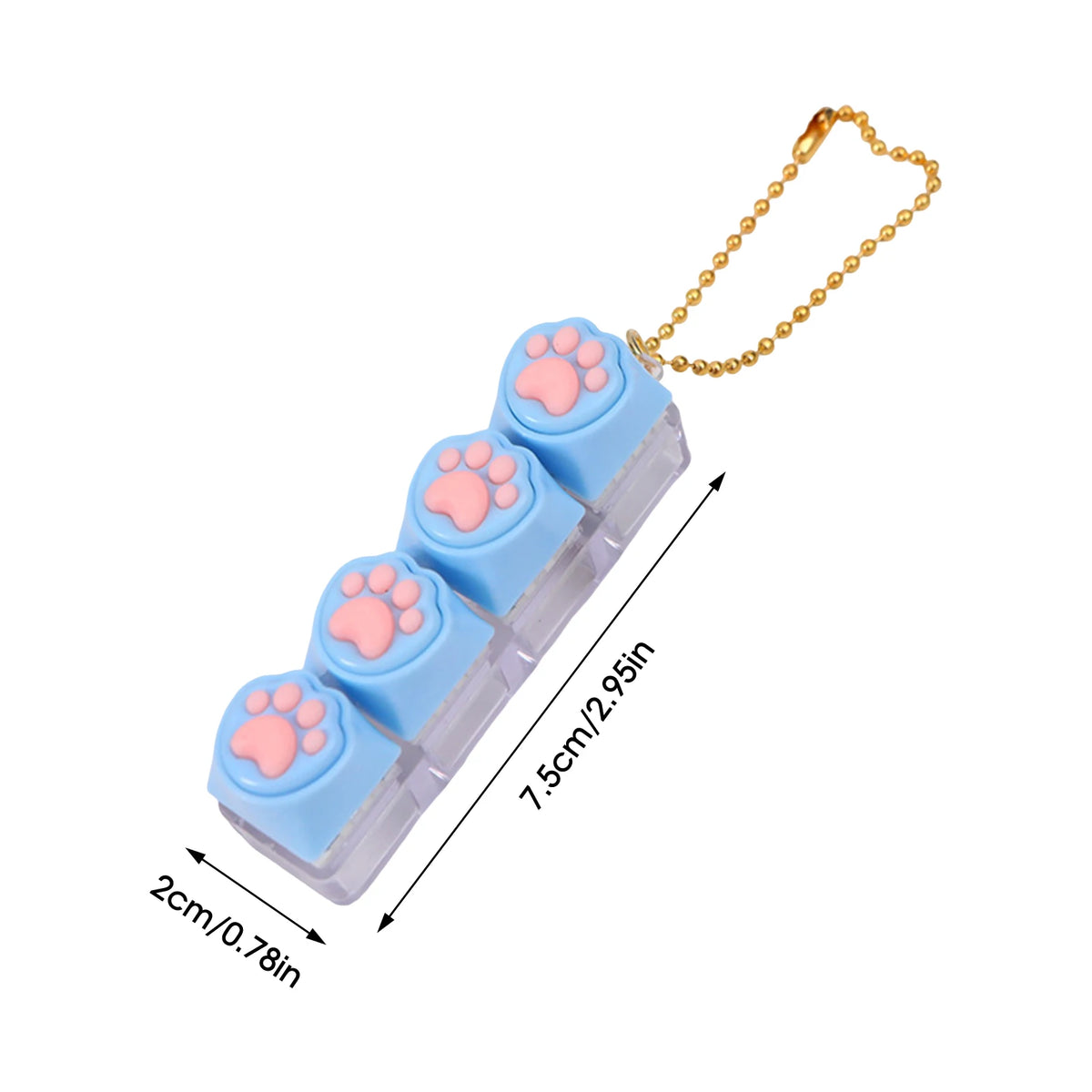 Silicone Cat Paw Squishy Fidget Keychain Toy – Cat Lover Gift