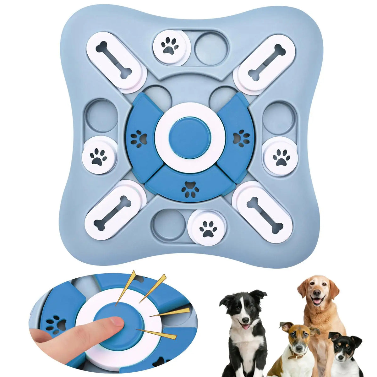 Interactive Slow Feeder Dog Puzzle Bowl – IQ Training Toy