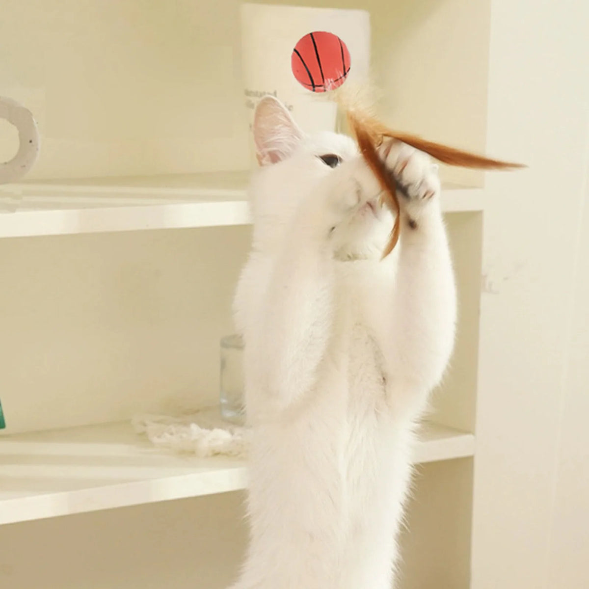 Interactive Cat Feather Ball Toys with Catnip – 3-Pack