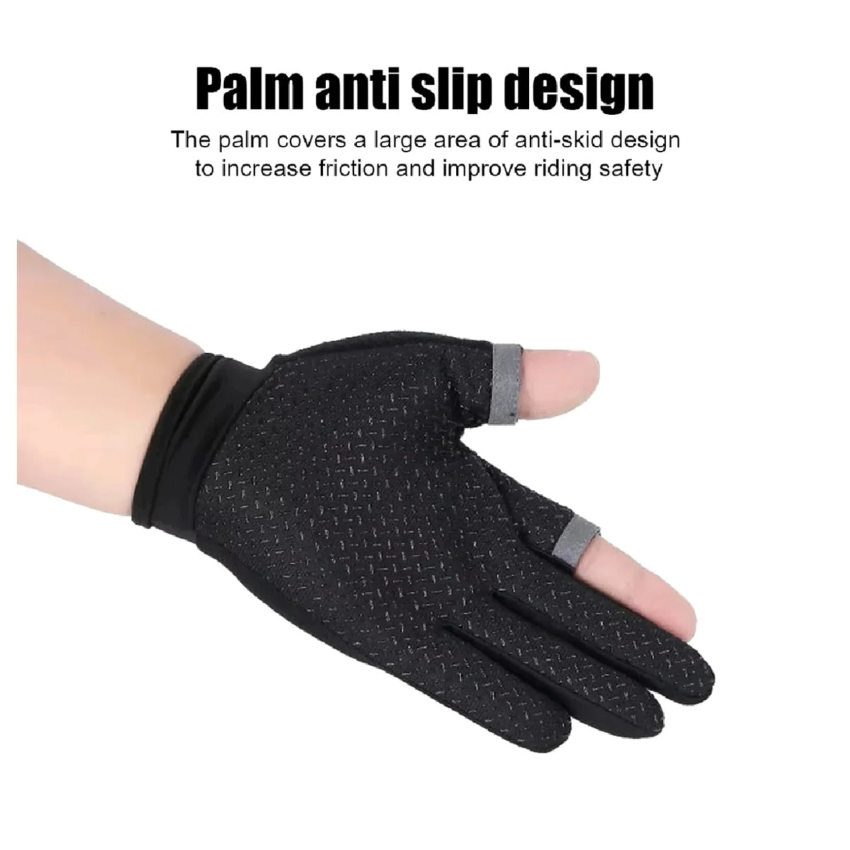 Two-Finger Touchscreen Gloves – Anti-Slip Sun-Proof Summer
