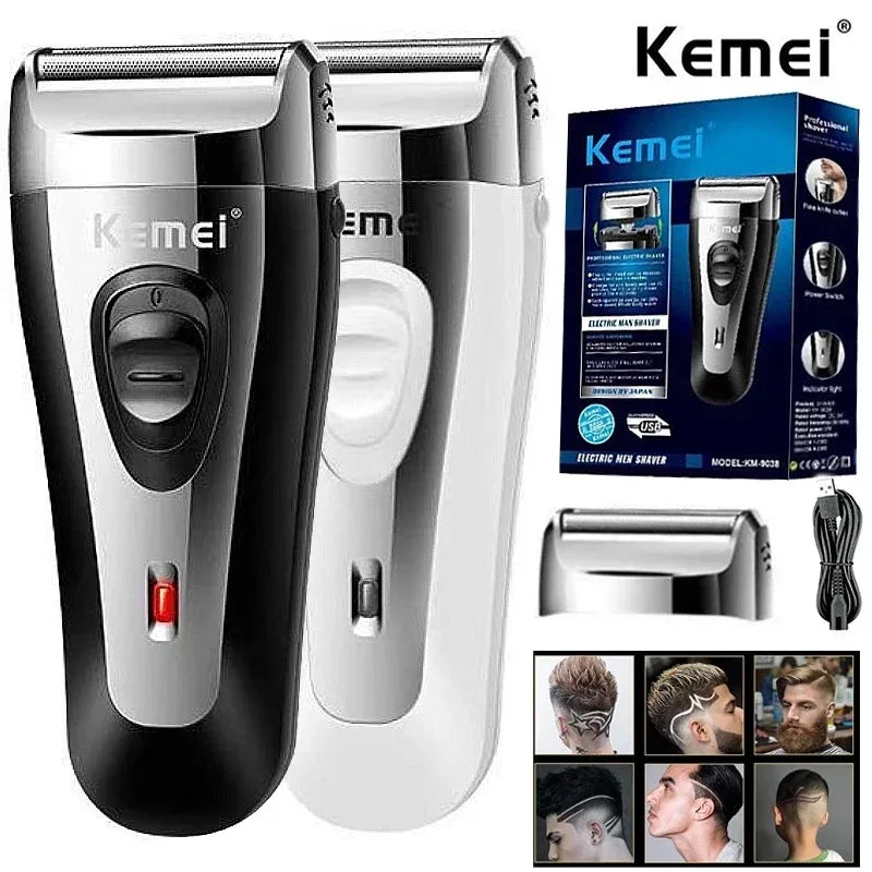 Kemei KM-9038 Mini Foil Electric Shaver USB Rechargeable Razor