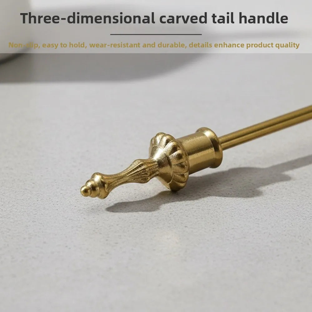 Bell-Shaped Gold Metal Candle Snuffer – Long Handle Elegant