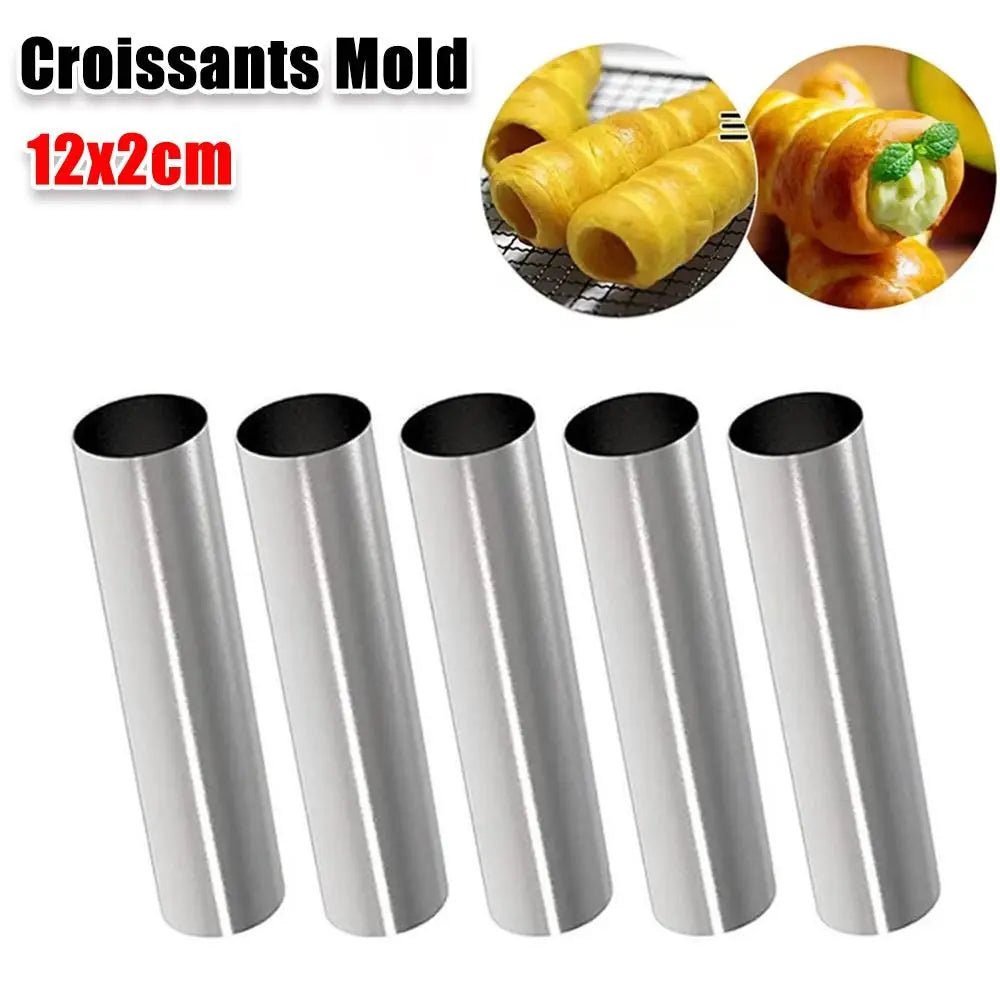 Stainless Steel Cream Horn Molds – Reusable Cannoli Tubes