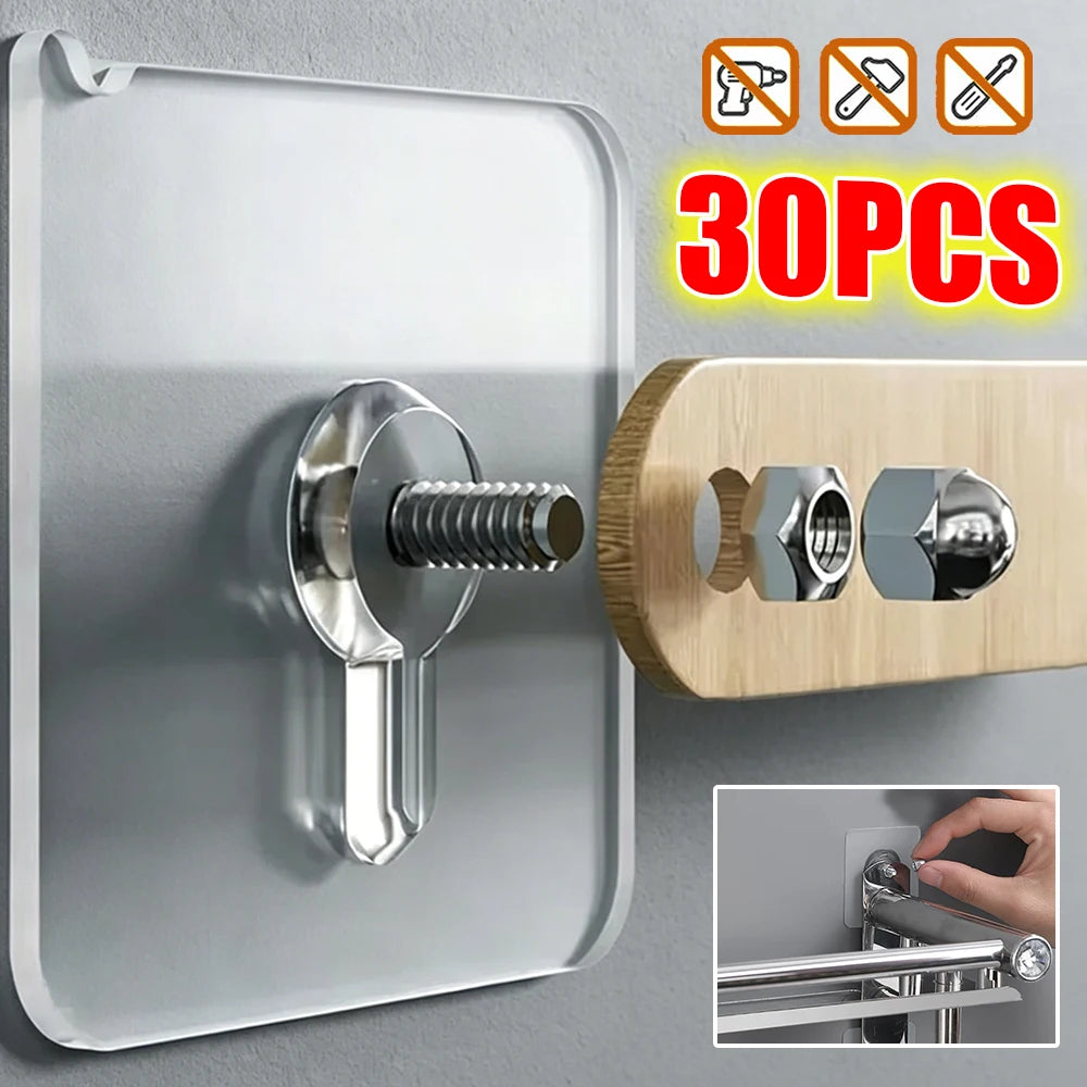 No-Drill Adhesive Wall Hooks – Picture Frame & Kitchen Hanger
