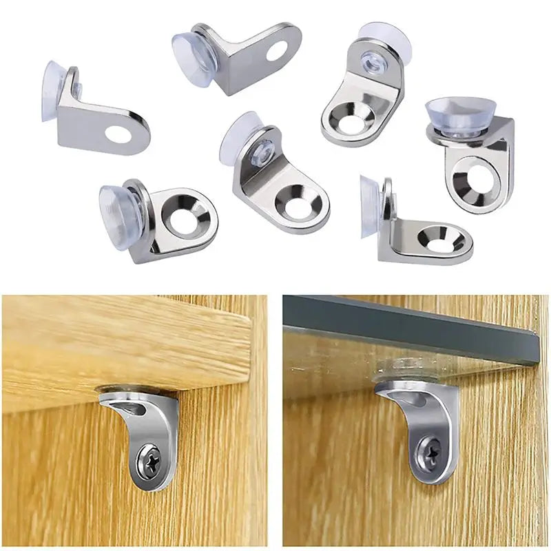 150-Pack Glass Shelf Brackets with Suction Cup Supports