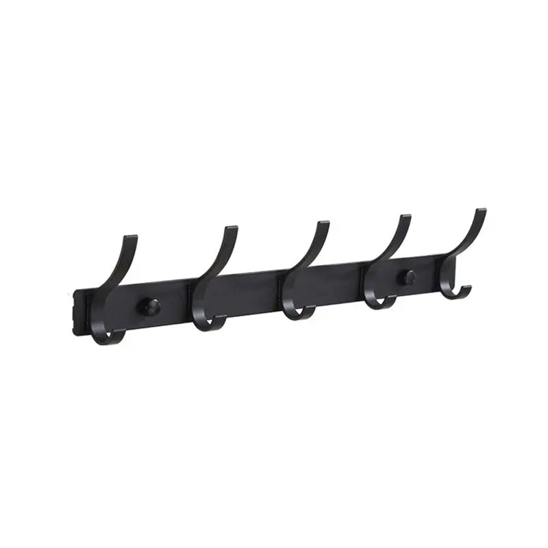Wall Mounted Coat Rack 5 Hooks – Aluminum Entryway Hanger