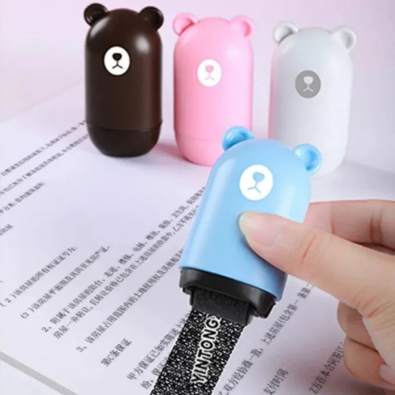 Bear Privacy Stamp Roller – ID & Address Blackout Seal