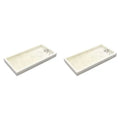 Marble Resin Storage Tray 2-Pack – Non-Slip Bathroom Organizer