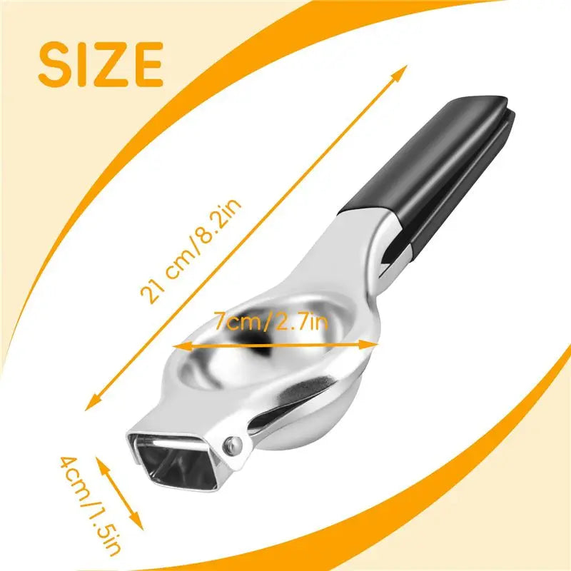 Stainless Steel Manual Lemon Squeezer – Silicone Handle