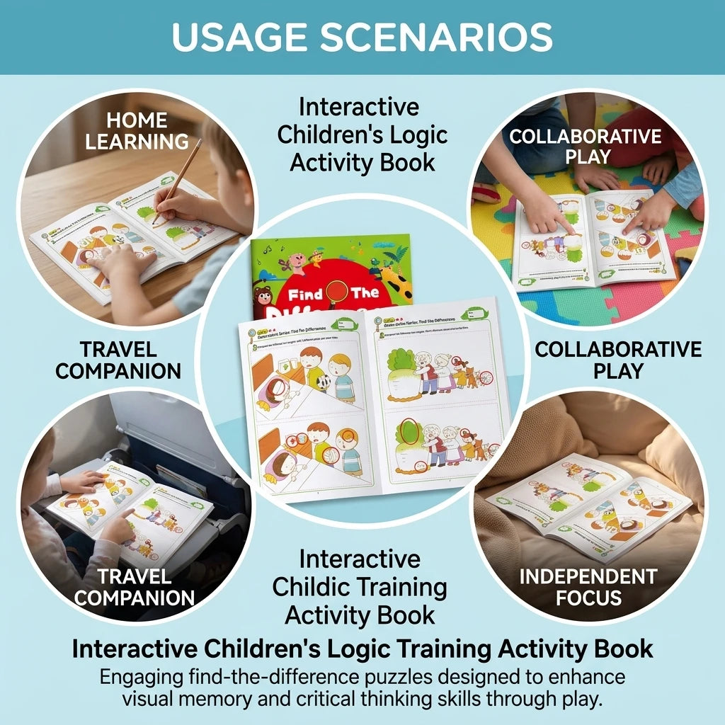 Kids Find the Difference Book – Logic & Visual Skills Ages 3–6